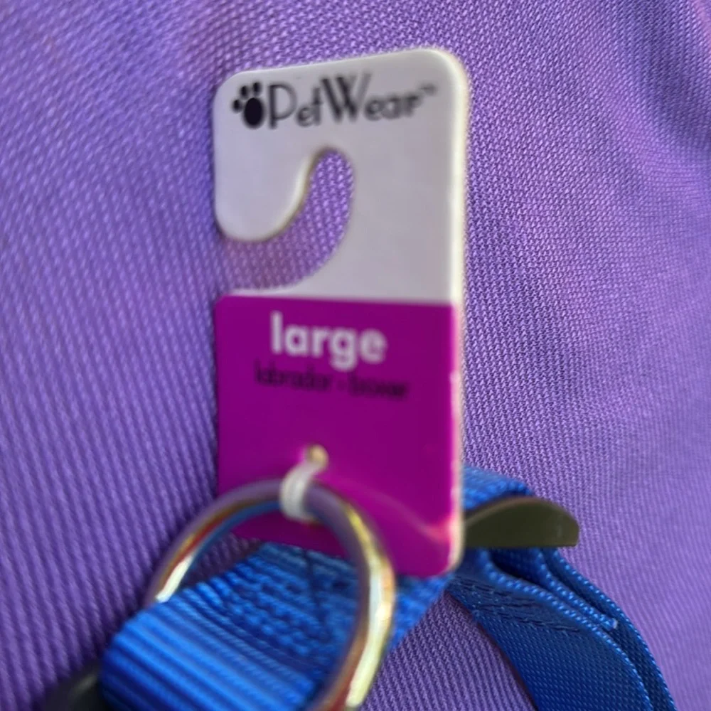 🐕 PetWear; BNWT! Cobalt Blue Lg. (Labrador, Boxer) Dog Leash; 1” x 15” x 26.”